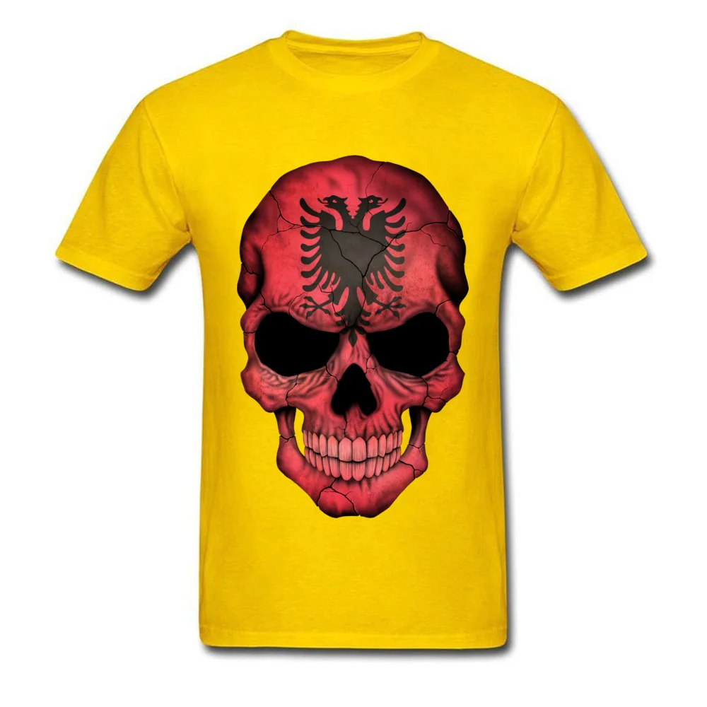 Albanian Flag Skull_yellow