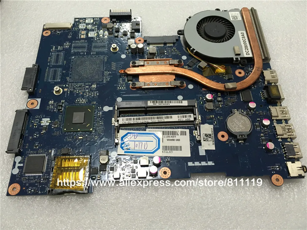 GY07W 0GY07W LA-9104P for Dell Inspiron 15 3521 laptop motherboard With Heatsink 1017U DDR3 tested
GY07W 0GY07W LA-9104P for Dell Inspiron 15 3521 laptop motherboard With Heatsink 1017U DDR3 tested