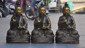 Chinese Bronze Taoist temple Sanqing 3 Taoism Priest God Buddha Statue sculpture
Chinese Bronze Taoist temple Sanqing 3 Taoism Priest God Buddha Statue sculpture