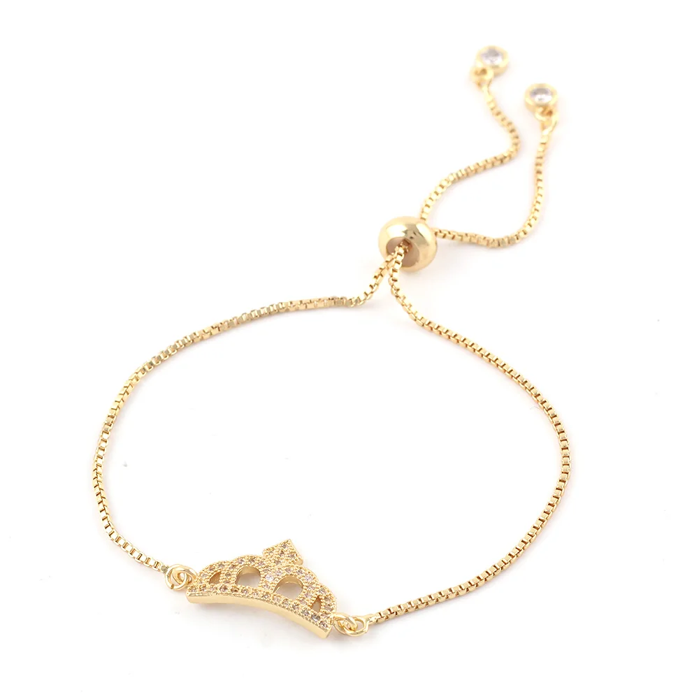 Luxury CZ white zircon Queen Crown Charms bracelet Adjustable Link Chain women bracelets & bangles for women Jewelry accessories
Luxury CZ white zircon Queen Crown Charms bracelet Adjustable Link Chain women bracelets & bangles for women Jewelry accessories