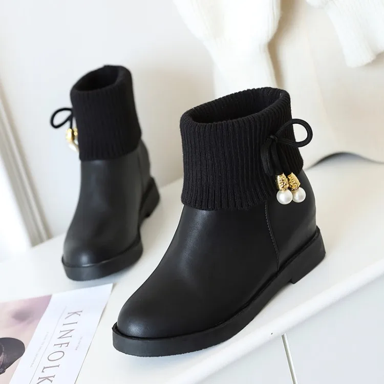 Big Size 9 10 11 12 boots women shoes ankle boots for women ladies boots Bow bow pearl metal pendant knit stitching
Big Size 9 10 11 12 boots women shoes ankle boots for women ladies boots Bow bow pearl metal pendant knit stitching