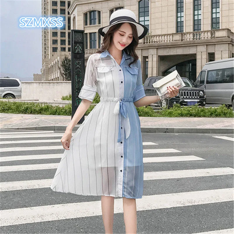 summer women dress fashion sexy short sleeved lapel Sashes High waist bodycon dress blue white stripe bandage long dress elegant
summer women dress fashion sexy short sleeved lapel Sashes High waist bodycon dress blue white stripe bandage long dress elegant