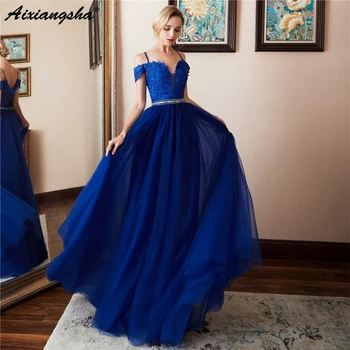 Alluring Prom Dresses 2019 Beaded Waist Long Royal Blue Lace Dress Elegant Galajurken LangTulle Formal Evening robe de soiree
Alluring Prom Dresses 2019 Beaded Waist Long Royal Blue Lace Dress Elegant Galajurken LangTulle Formal Evening robe de soiree
