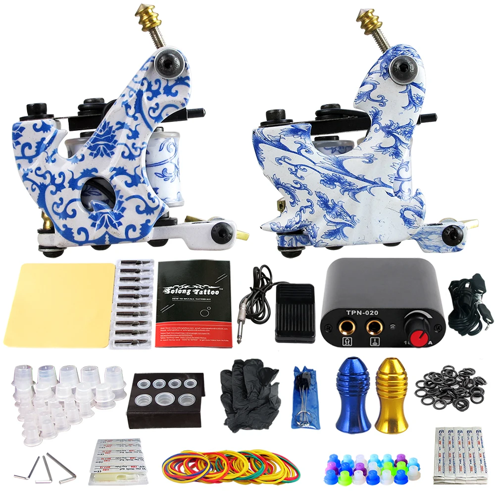 Top Sell Solong Complete Tattoo Kit 2 Machines Tattoo Gun Sets Power Supply Needles Beginner Permanent Makeup Supply Kit bodyart
Top Sell Solong Complete Tattoo Kit 2 Machines Tattoo Gun Sets Power Supply Needles Beginner Permanent Makeup Supply Kit bodyart
