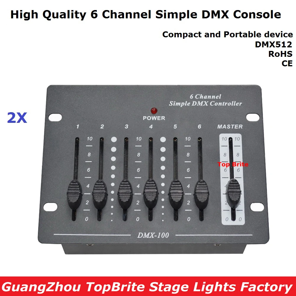 2XLot Big Discount 6 Channel Simple DMX Controller For Stage Lighting 512 DMX Console Dj Controller Equipments Free Shipping
2XLot Big Discount 6 Channel Simple DMX Controller For Stage Lighting 512 DMX Console Dj Controller Equipments Free Shipping