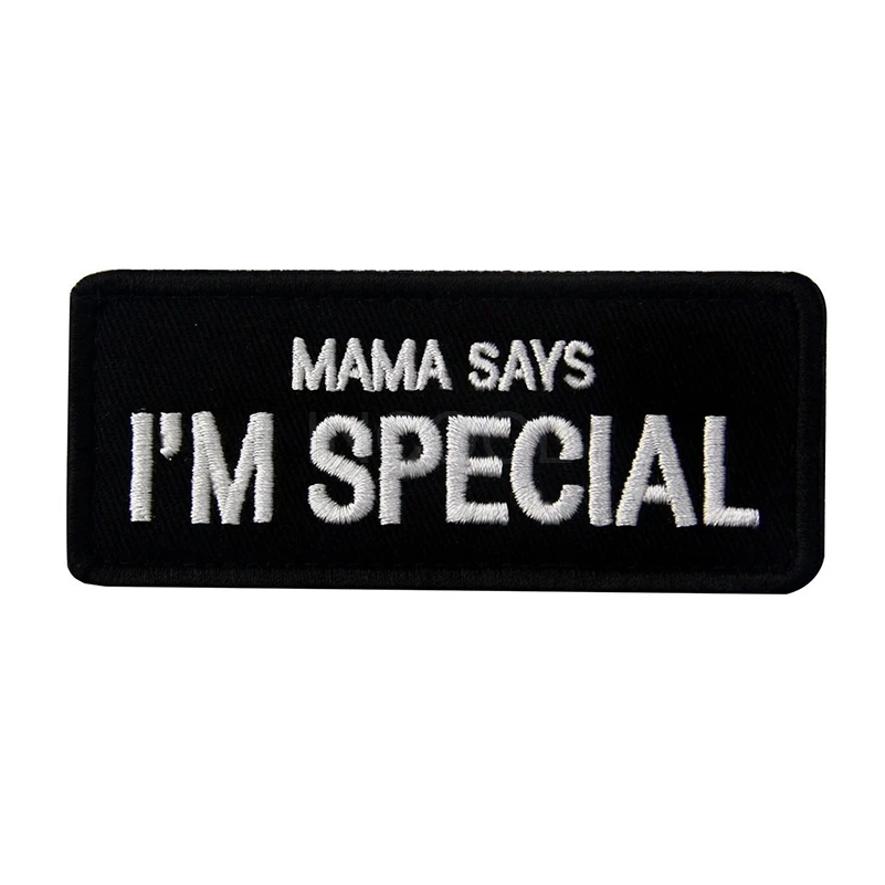 Embroidery Patch Mama Says I'm Special Morale Patch Tactical Emblem Badges Appliques Decorative Embroidered Patches For Clothing
Embroidery Patch Mama Says I'm Special Morale Patch Tactical Emblem Badges Appliques Decorative Embroidered Patches For Clothing