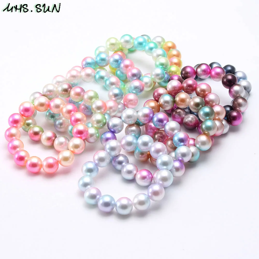MHS.SUN Cute Baby Girls Pearl Beads Bracelets Fashion Kids Child Chunky Beads Bracelet Elastic Handmade Chunky Colorful Jewelry
MHS.SUN Cute Baby Girls Pearl Beads Bracelets Fashion Kids Child Chunky Beads Bracelet Elastic Handmade Chunky Colorful Jewelry