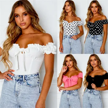 Fashion Women Summer Blouses Shirts Casual Off Shoulder Tops Black White Solid Ruffles Blouse Sleeveless Tops Shirt
Fashion Women Summer Blouses Shirts Casual Off Shoulder Tops Black White Solid Ruffles Blouse Sleeveless Tops Shirt