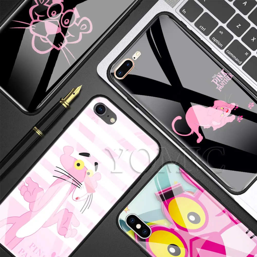 Tempered Glass Phone Case for iPhone X XR XS MAX 7 8 Plus 6 6s Plus Cover pink panther Luxury Case
Tempered Glass Phone Case for iPhone X XR XS MAX 7 8 Plus 6 6s Plus Cover pink panther Luxury Case