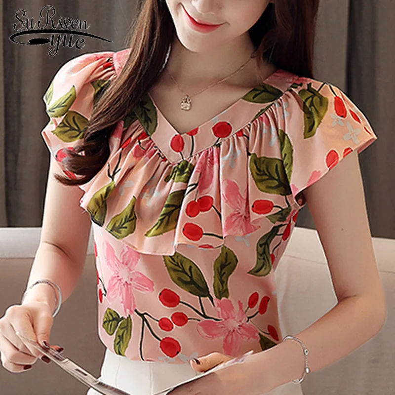 summe blouses for women 2019 ruffles Floral print Chiffon women blouse women short sleeve shirts womens blouses and tops 4369 50
summe blouses for women 2019 ruffles Floral print Chiffon women blouse women short sleeve shirts womens blouses and tops 4369 50