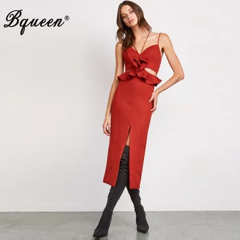 Bqueen 2019 New Arrival Spaghetti Strap Mid Calf Fashion Lady Dress Sexy Hollow Out Deep V Autumn Women Bandage Dress
Bqueen 2019 New Arrival Spaghetti Strap Mid Calf Fashion Lady Dress Sexy Hollow Out Deep V Autumn Women Bandage Dress