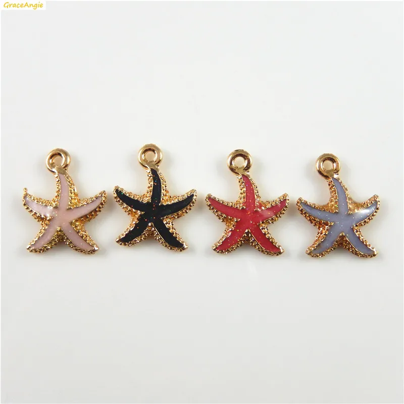 GraceAngie 16PCS Mix Sale Four Colors Gold Base Starfish Shape Enamel Pendant Charms Handmade Beach Holidy Necklace Bracelet DIY
GraceAngie 16PCS Mix Sale Four Colors Gold Base Starfish Shape Enamel Pendant Charms Handmade Beach Holidy Necklace Bracelet DIY