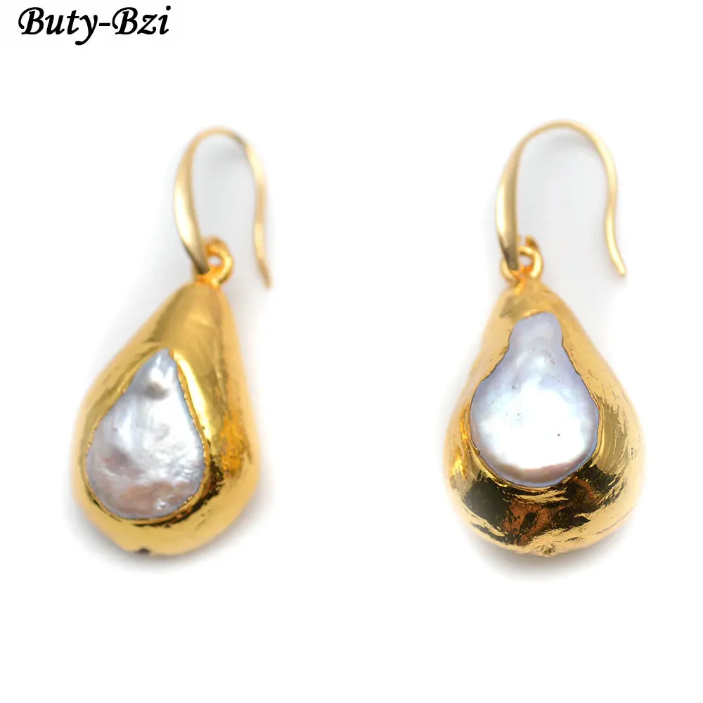 Gold Color Natural Pearl Drop Beads Dangle Earrings Metal Hooks Party Jewelry Gift
Gold Color Natural Pearl Drop Beads Dangle Earrings Metal Hooks Party Jewelry Gift