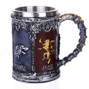 GAME OF THRONES IRON THRONE TANKARD 620ML Stainless Steel Resin Cups Big Skull Mug Beer Stein Creative Gift
GAME OF THRONES IRON THRONE TANKARD 620ML Stainless Steel Resin Cups Big Skull Mug Beer Stein Creative Gift
