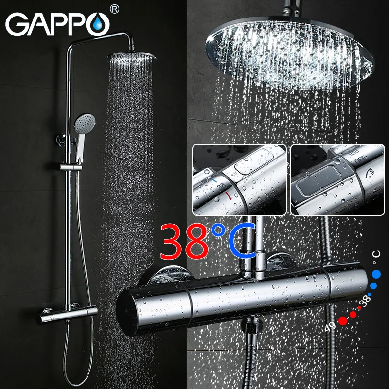 

GAPPO bathroom thermostat faucet bathtub shower faucet mixer tap waterfall wall mount thermostatic shower set shower faucets