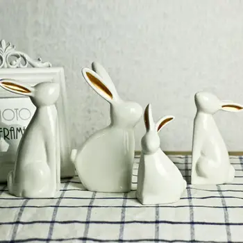 New Arrivals Modern Golden Ear Ceramic Rabbit Figurines Creative Animal Statue Crafts Home Tabletop Decoration Ornaments 1 set
New Arrivals Modern Golden Ear Ceramic Rabbit Figurines Creative Animal Statue Crafts Home Tabletop Decoration Ornaments 1 set