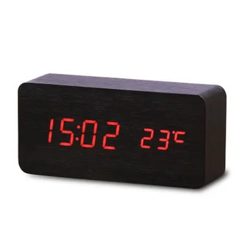 Multi-function Alarm Clock Sound Control Wood Clock Digital Outdoor Temperature Clock LED Display Desktop Digital Table Clocks
Multi-function Alarm Clock Sound Control Wood Clock Digital Outdoor Temperature Clock LED Display Desktop Digital Table Clocks