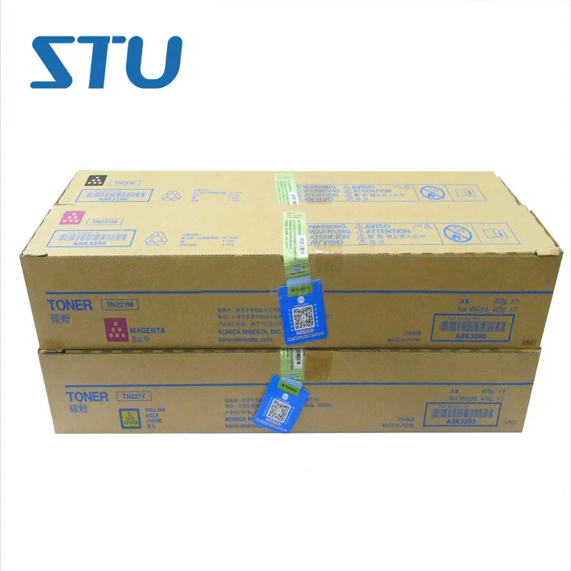 TN221CMYK A8K3130 A8K3230 A8K3330 A8K3430 1Set CMYK New Original Toner Cartridge for Konica Minolta bizhub C227 C287 BH C227
TN221CMYK A8K3130 A8K3230 A8K3330 A8K3430 1Set CMYK New Original Toner Cartridge for Konica Minolta bizhub C227 C287 BH C227