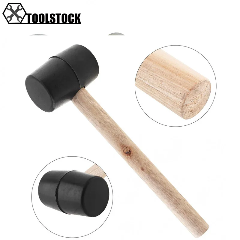 230g Non-elastic Rubber Hammer Tile Hammer with Round Head and Wooden Handle for DIY Hand Tool
230g Non-elastic Rubber Hammer Tile Hammer with Round Head and Wooden Handle for DIY Hand Tool