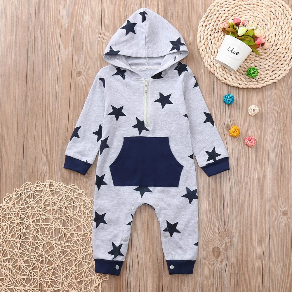 Romper Newborn Unisex Baby Clothes Fashion Lovely Star Print Pocket Hooded Romper Jumpsuit Casual Clothes ropa bebe invierno
Romper Newborn Unisex Baby Clothes Fashion Lovely Star Print Pocket Hooded Romper Jumpsuit Casual Clothes ropa bebe invierno