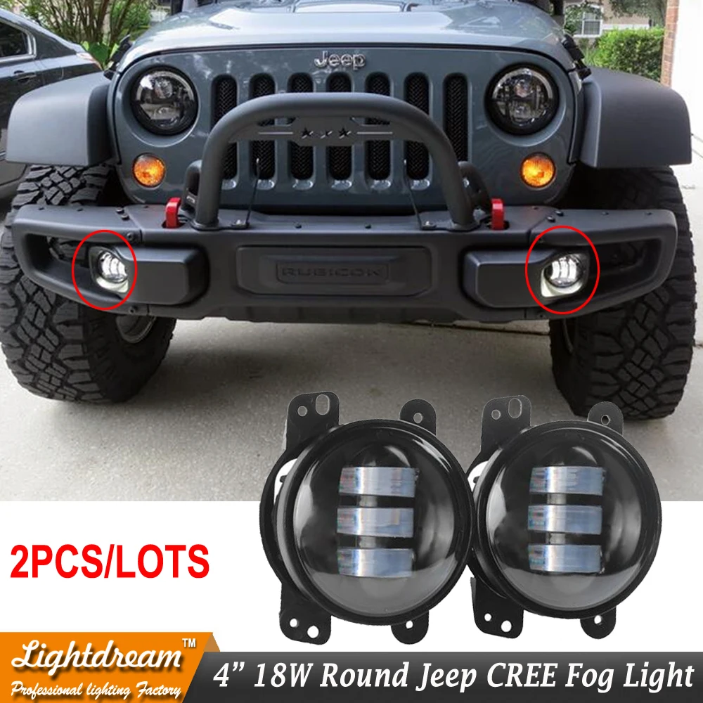 2pcs Fog Light for 07~15 Wrangler JK High Power 4inch 12V 24V 18W LED Fog Lamp DRL Headlamp for Chrysler Dodge Wrangler TJ JK FJ
2pcs Fog Light for 07~15 Wrangler JK High Power 4inch 12V 24V 18W LED Fog Lamp DRL Headlamp for Chrysler Dodge Wrangler TJ JK FJ