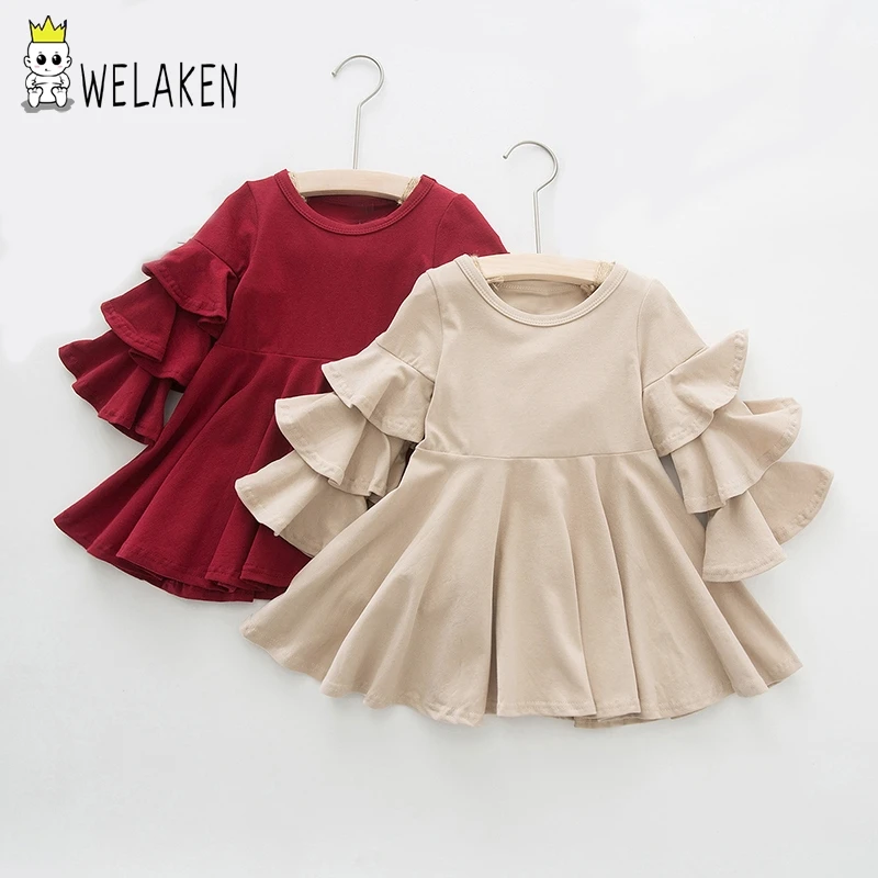 welaken New Dress For Toddler Girls Ruffled Sleeve Round Neck Cotton Soft Daily Wear Solid Color 2019 Kids Clothes 12M-6Y
welaken New Dress For Toddler Girls Ruffled Sleeve Round Neck Cotton Soft Daily Wear Solid Color 2019 Kids Clothes 12M-6Y