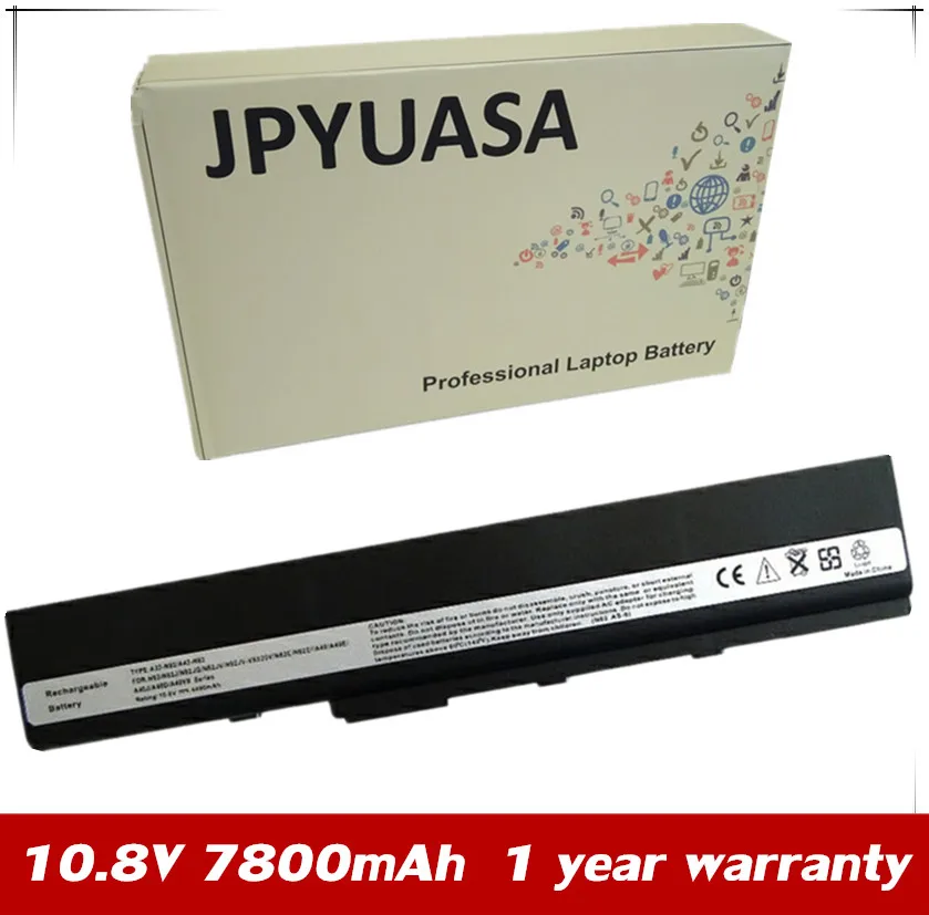 JPYUASA 10.8V 7800mAh Laptop Battery A32-K52 A32-N82 A42-N82 For ASUS A52 A62 B53 K42 X52 K52 9 cells
JPYUASA 10.8V 7800mAh Laptop Battery A32-K52 A32-N82 A42-N82 For ASUS A52 A62 B53 K42 X52 K52 9 cells