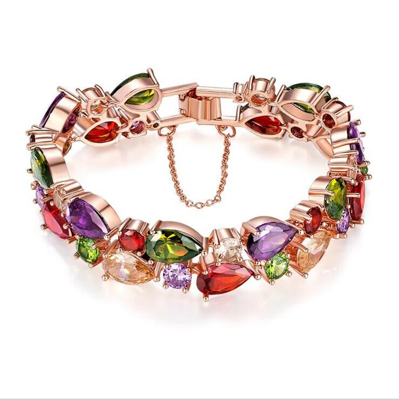 Pleasant Multi-color Garnet Morganite Zircon Rose Gold For Women Hand Chain 6-8 inch M01-BR0001
Pleasant Multi-color Garnet Morganite Zircon Rose Gold For Women Hand Chain 6-8 inch M01-BR0001