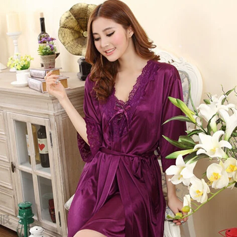 Summer spring silk bathrobe women's sexy lace twinset nightgown robe viscose plus size plus size spaghetti strap vest lounge
Summer spring silk bathrobe women's sexy lace twinset nightgown robe viscose plus size plus size spaghetti strap vest lounge