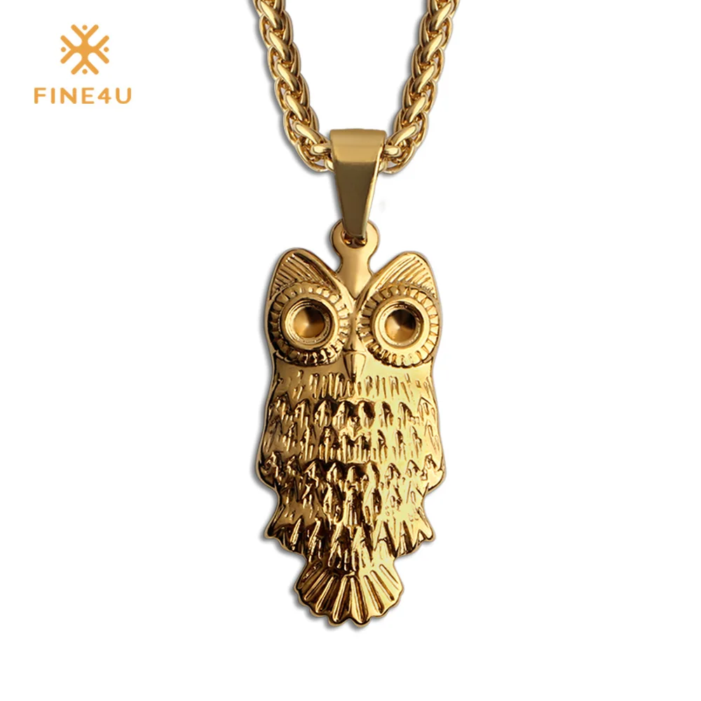 FINE4U N137 Vintage Stainless Steel Owl Wisdom Bird Pendant Necklaces Long Chain Necklace For Men Women Statement Jewelry
FINE4U N137 Vintage Stainless Steel Owl Wisdom Bird Pendant Necklaces Long Chain Necklace For Men Women Statement Jewelry