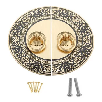 DRELD 1Pair Chinese Antique Furniture Handle Brass Round Hardware Vintage Pull Handle for Cabinet Cupboard Wooden Box 11cm 14cm
DRELD 1Pair Chinese Antique Furniture Handle Brass Round Hardware Vintage Pull Handle for Cabinet Cupboard Wooden Box 11cm 14cm