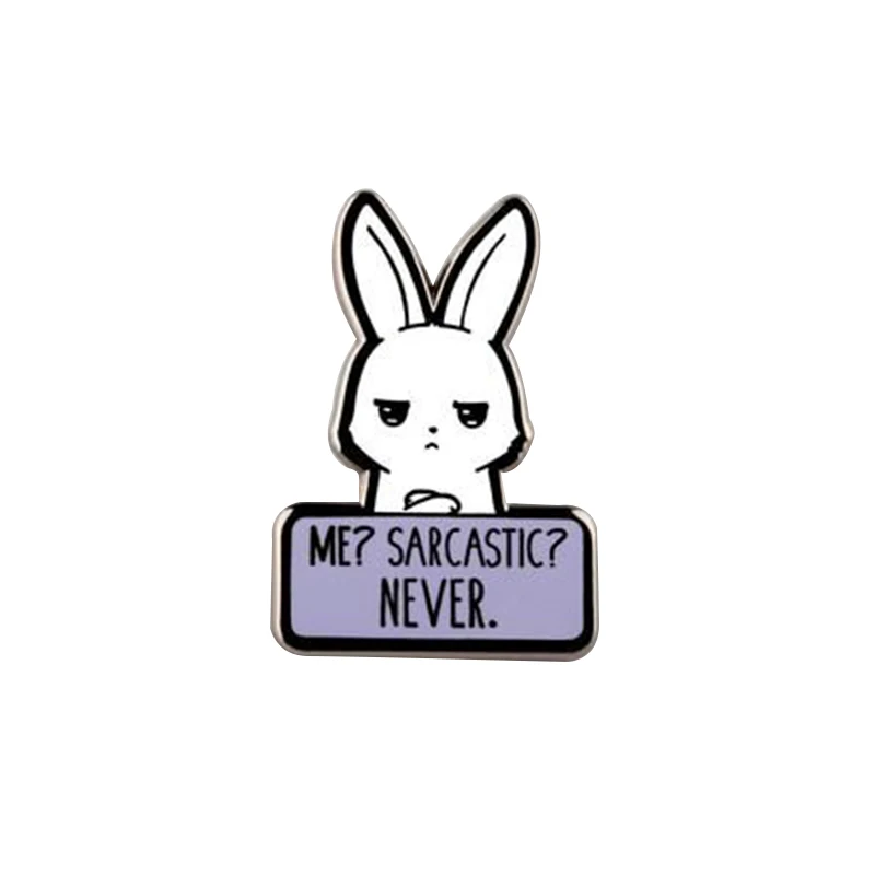 Me sarcastic never rabbit enamel pin cute feminist brooch funny sarcasm bunny badge great gift idea
Me sarcastic never rabbit enamel pin cute feminist brooch funny sarcasm bunny badge great gift idea