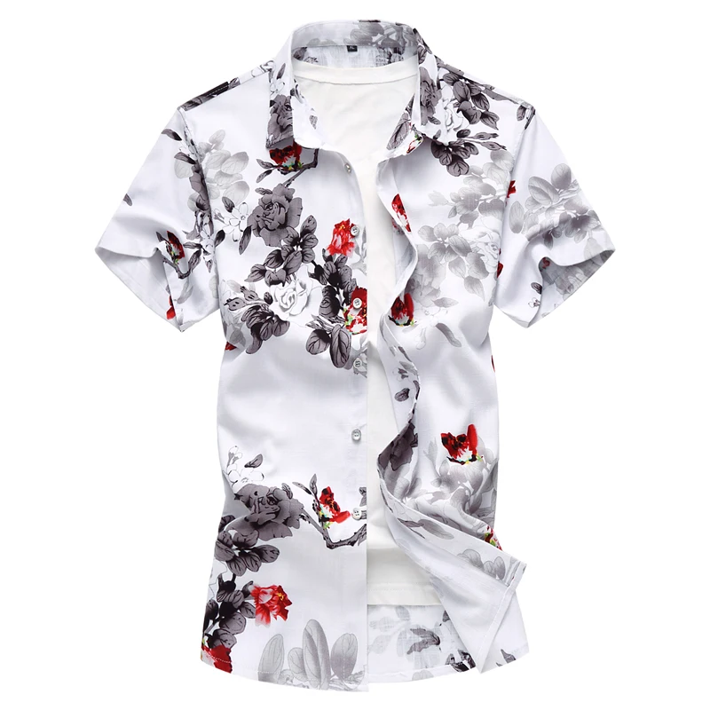 2018 Men Flower design Shirts Summer Short Sleeve men's casual Shirts Business 100% cotton Man Shirt Plus Size M-7XL
2018 Men Flower design Shirts Summer Short Sleeve men's casual Shirts Business 100% cotton Man Shirt Plus Size M-7XL