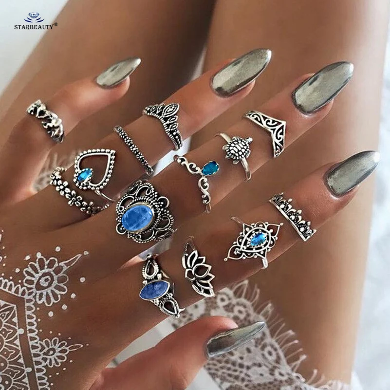 13 pcs/lot Turtle Heart Blue Bijoux Thin Finger Rings Men Crown Toe Ring Set Wedding Ring Toe Rings for Women Piercing Jewelry
13 pcs/lot Turtle Heart Blue Bijoux Thin Finger Rings Men Crown Toe Ring Set Wedding Ring Toe Rings for Women Piercing Jewelry
