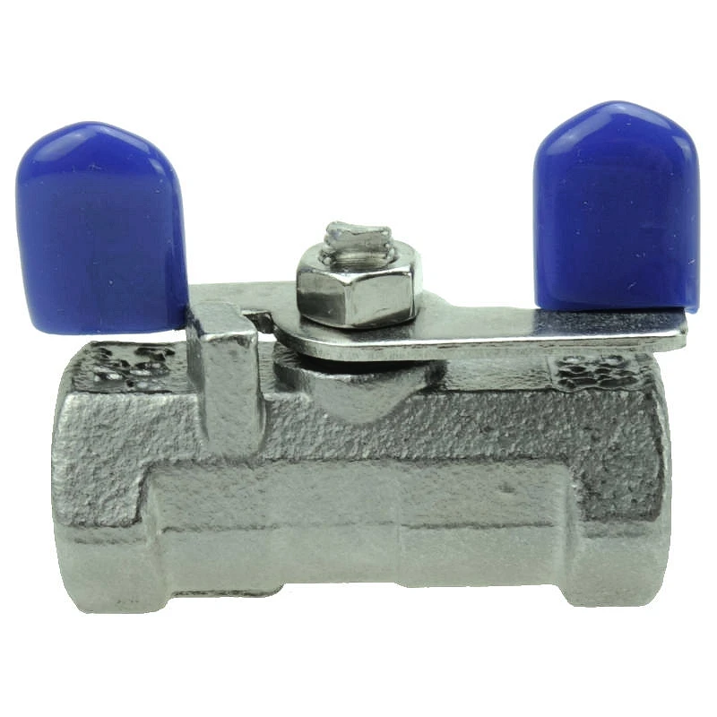 Stainless Steel 304 1/4" 3/8" 1/2" 3/4" 1" BSP Thread Ball Valve (one piece contruction) With Butterfly Handle
Stainless Steel 304 1/4" 3/8" 1/2" 3/4" 1" BSP Thread Ball Valve (one piece contruction) With Butterfly Handle