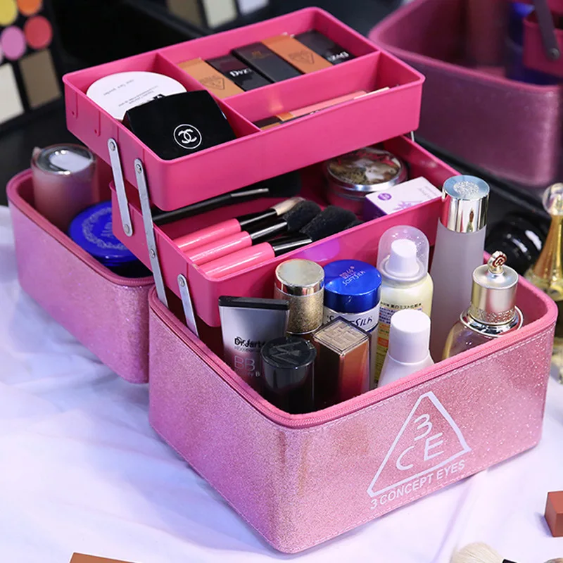 Toolbox Large Capacity Cosmetic Kit Bright Print Korean Version Multi-layer Fashion Travel Makeup Kit Jewelry Storage Suitcase
Toolbox Large Capacity Cosmetic Kit Bright Print Korean Version Multi-layer Fashion Travel Makeup Kit Jewelry Storage Suitcase