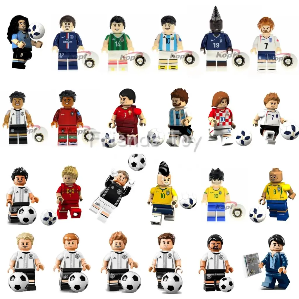 23pcs Messi Ronaldo Pogba Zlatan Ibrahimovic Neymar Ozil De Bruyne Football Soccer Figure Compatible With Lego
23pcs Messi Ronaldo Pogba Zlatan Ibrahimovic Neymar Ozil De Bruyne Football Soccer Figure Compatible With Lego
