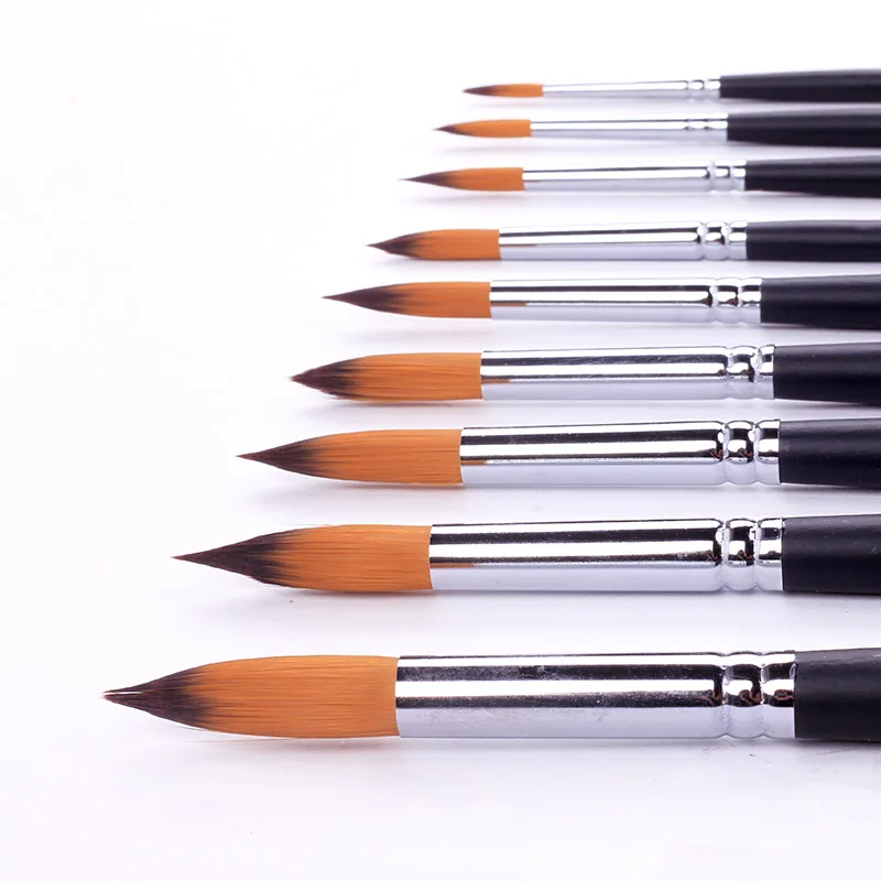 BGLN 9pcs Long Handle Nylon Watercolor Paint Brushes Gouache Acrylic Painting Brush Pen pincel para pintura Art Supplies 804 
BGLN 9pcs Long Handle Nylon Watercolor Paint Brushes Gouache Acrylic Painting Brush Pen pincel para pintura Art Supplies 804