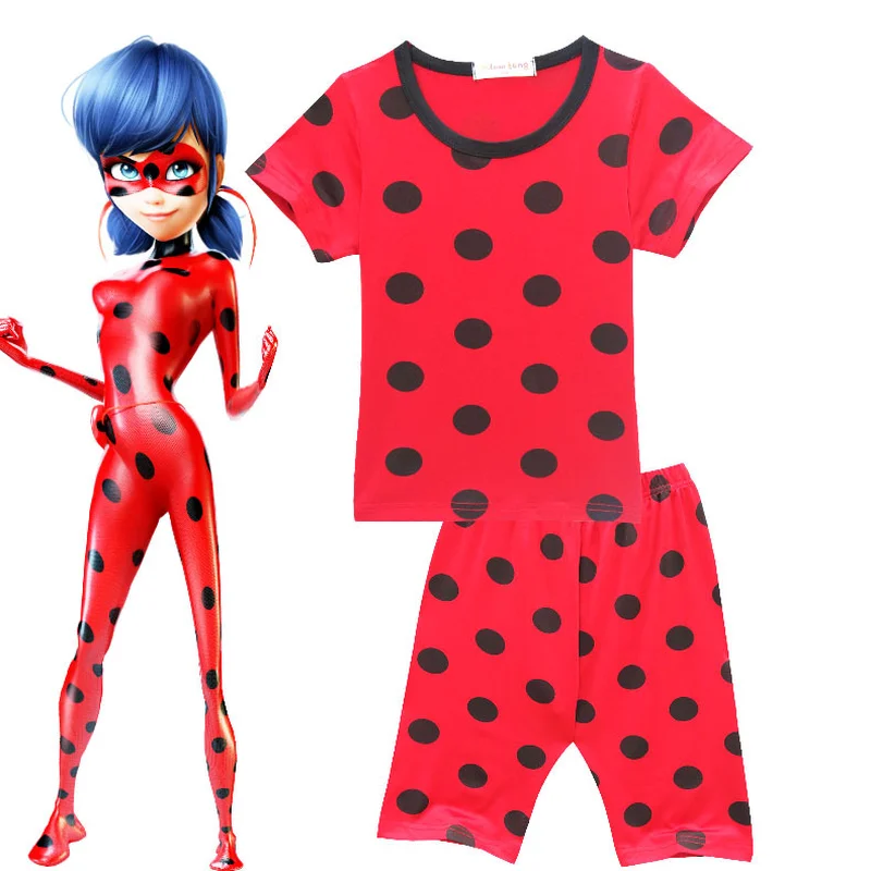 Kids Long Pajamas Set 2019 Movie Ladybug Red Bag Mask Cute Dot Print Cartoon Long Tops Pants 2pcs Pajama Set Girl Christmas Gift
Kids Long Pajamas Set 2019 Movie Ladybug Red Bag Mask Cute Dot Print Cartoon Long Tops Pants 2pcs Pajama Set Girl Christmas Gift