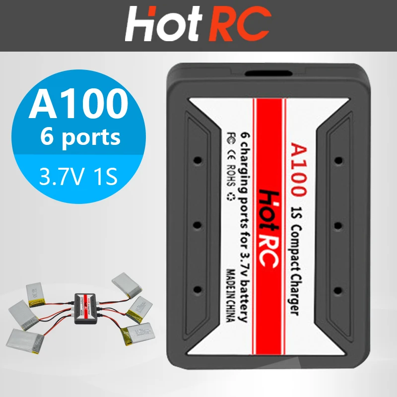 Оригинальное зарядное устройство USB HotRc A100 X6 6 в 1 3 7 для Syma X5 X5C H8 Hubsan H107 шт. | Игрушки