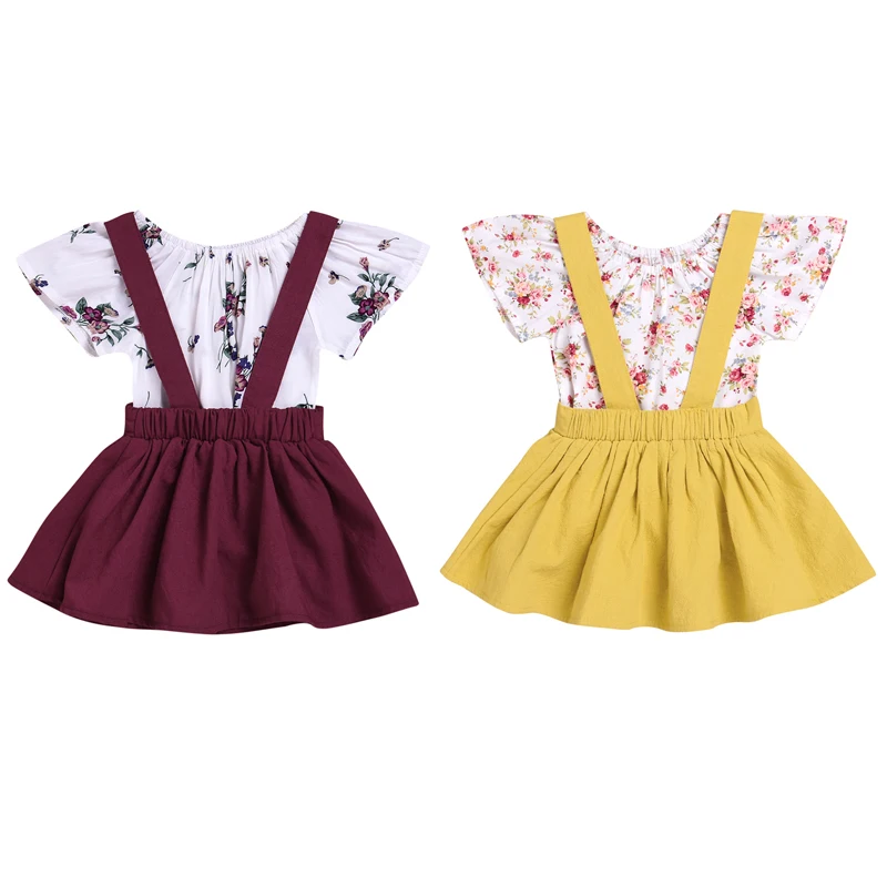 2PCS Summer Cute Lovely Toddler Baby Girls Short Sleeve O-Neck Covered Button Floral Print Romper Top Solid Overalls Skirt 0-18M
2PCS Summer Cute Lovely Toddler Baby Girls Short Sleeve O-Neck Covered Button Floral Print Romper Top Solid Overalls Skirt 0-18M