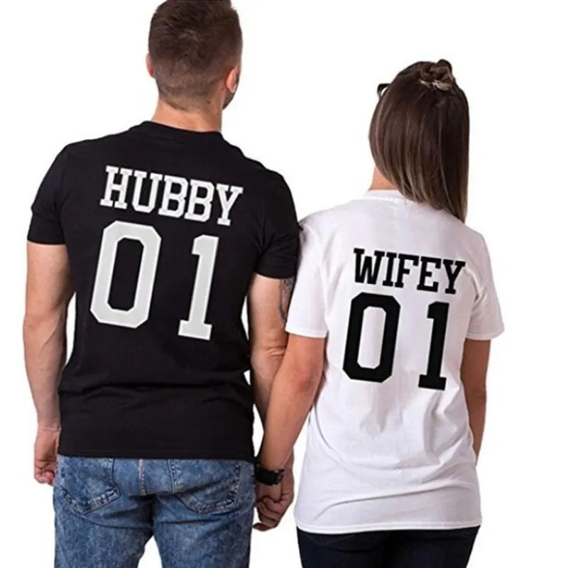 2018 муженек Wifey 01 пара футболки любителей летние футболка Для женщин мужчин