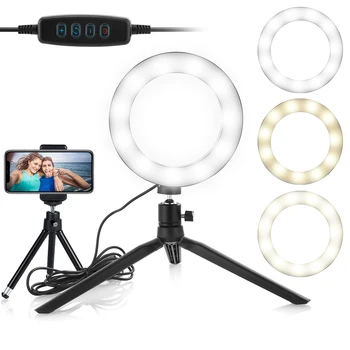 Mini LED Camera Light Ring Lights With Tripod Stand And Phone Holder For YouTube Video And Online Teaching
Mini LED Camera Light Ring Lights With Tripod Stand And Phone Holder For YouTube Video And Online Teaching