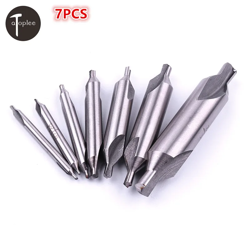 7pcs 1/2",5/32",1/4",1/8",3/8",3/16",5/16" HSS Combined Center Drills Countersinks 60 Degree Angle Drill Bit Set Tools
7pcs 1/2",5/32",1/4",1/8",3/8",3/16",5/16" HSS Combined Center Drills Countersinks 60 Degree Angle Drill Bit Set Tools