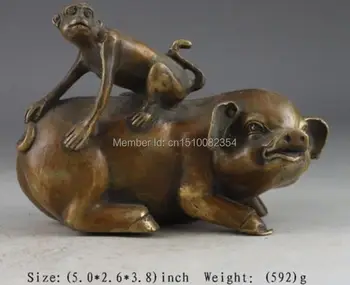 CHINESE BRASS VINTAGE HANDWORK HAMMERED PIG MONKEY STATUE SUPERB COLLECTIBLES
CHINESE BRASS VINTAGE HANDWORK HAMMERED PIG MONKEY STATUE SUPERB COLLECTIBLES