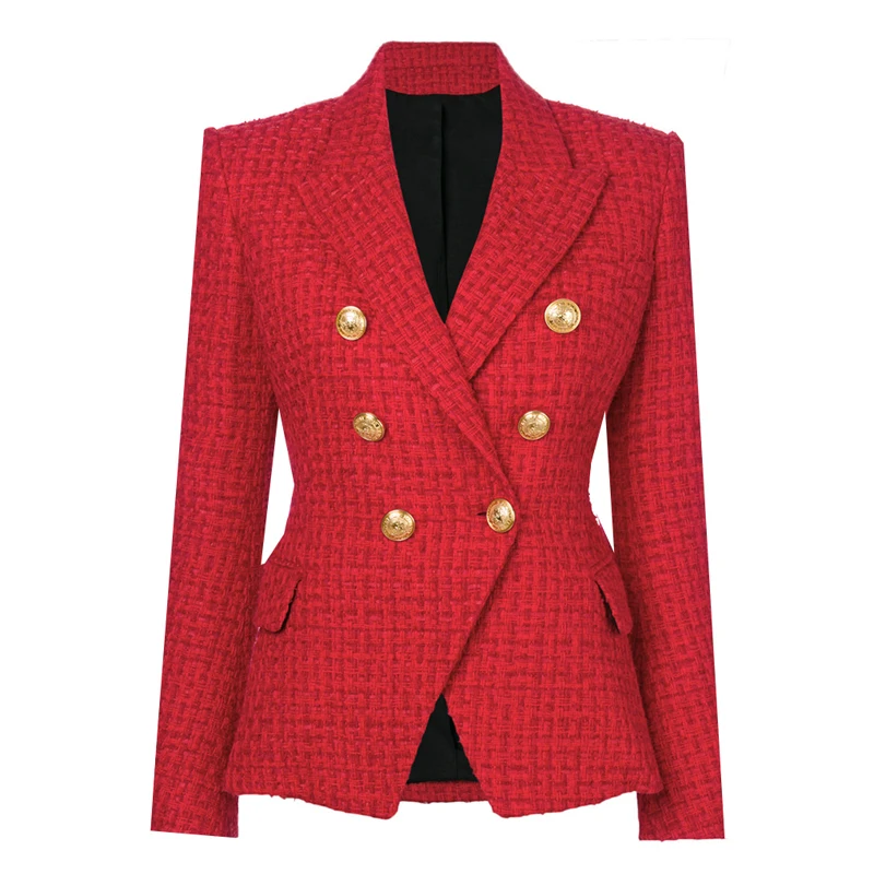 HIGH STREET Newest Runway 2019 A/W Designer Blazer Women's Double Breasted Metal Buttons Wool Coat Blazer Jacket
HIGH STREET Newest Runway 2019 A/W Designer Blazer Women's Double Breasted Metal Buttons Wool Coat Blazer Jacket