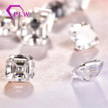 

Provence jewelry Loose moissanite 1.5 carat 6.5*6.5 mm D color asscher cut lab grown gem stone for bracelet ring chain earring