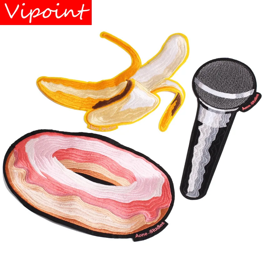 VIPOINT embroidery big doughnut patches banana patches badges applique patches for clothing JW-76
VIPOINT embroidery big doughnut patches banana patches badges applique patches for clothing JW-76