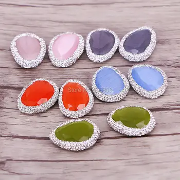 12PCS ZYZ159-0587 White rhinestone crystal pave stone spacer connectors, DIY Jewelry Accessories Beads 
12PCS ZYZ159-0587 White rhinestone crystal pave stone spacer connectors, DIY Jewelry Accessories Beads