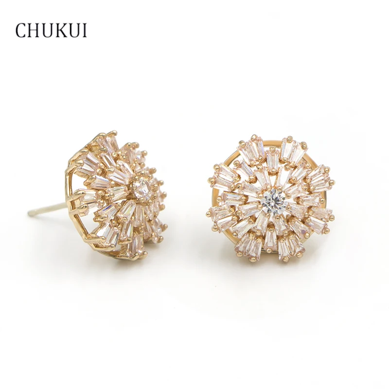 Silver 925 Stud Earrings Women Round Push Back Gold Flower Earring Trendy Ladies Zircon New Jewelry
Silver 925 Stud Earrings Women Round Push Back Gold Flower Earring Trendy Ladies Zircon New Jewelry